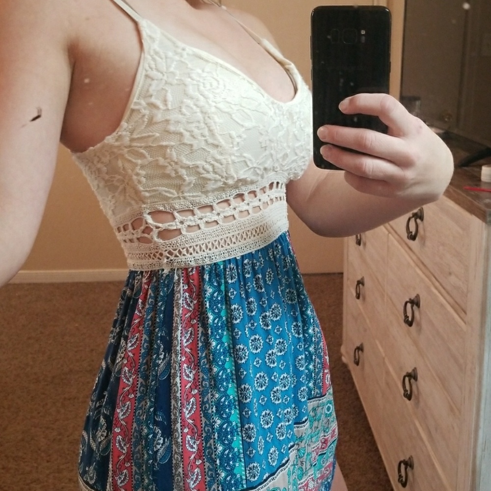Floral Lace Fit and Flare Dress